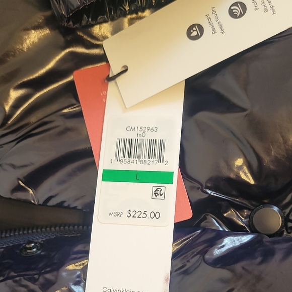 Calvin Klein Water Resistant Navy Jacket - Picture 3 of 8